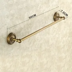 Brushed Brass Towel holder Towel Bar Antique Brass Single Bathroom Rod New Design Wall Mounted 60*7.5CM 1 pc