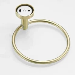 Brushed Brass Towel holder Bathroom Accessory Set Include Towel Bar Robe Hook and Towel Ring New Design Modern Stainless Steel Material Wall Mounted Golden 3pcs