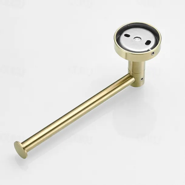 Brushed Brass Towel holder Bathroom Accessory Set Include Towel Bar Robe Hook and Towel Ring New Design Modern Stainless Steel Material Wall Mounted Golden 3pcs