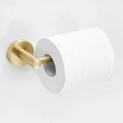 Brushed Brass Towel holder Bathroom Accessory Set Include Towel Bar Robe Hook and Towel Ring New Design Modern Stainless Steel Material Wall Mounted Golden 3pcs