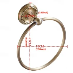 Brushed Brass Towel Holder Towel Ring Wall Mounted Antique Brass Toilet Towel Ring Bath Hand Towel Holder Bathroom Accessories Bath Hardware