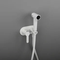 Brushed Grey Bidet Sprayer set wall Bidet shower Hot And Cold bidet Bathroom Solid Brass Shattaf Shower Faucet mixer tap