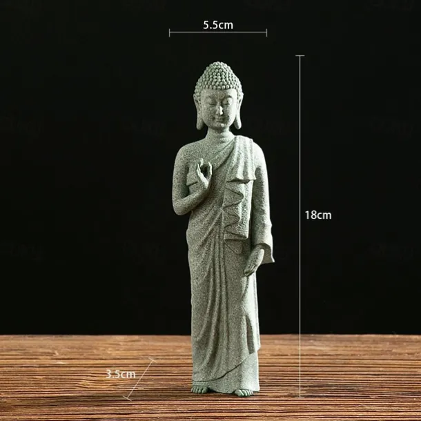 Buddha Statue - Perfect for Zen Garden, Fish Aquarium, Yoga, Bonsai & More - Spiritual Feng Shui Decoration & Lucky Tea Man Ornaments