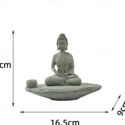 Buddha Statue - Perfect for Zen Garden, Fish Aquarium, Yoga, Bonsai & More - Spiritual Feng Shui Decoration & Lucky Tea Man Ornaments