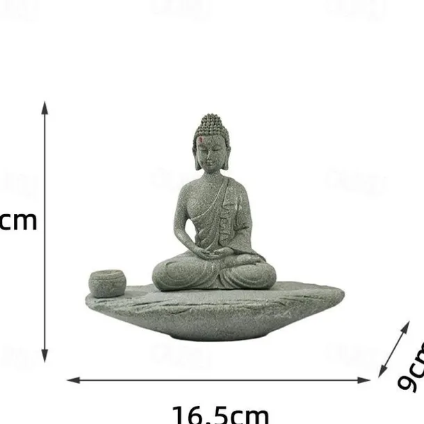 Buddha Statue - Perfect for Zen Garden, Fish Aquarium, Yoga, Bonsai & More - Spiritual Feng Shui Decoration & Lucky Tea Man Ornaments