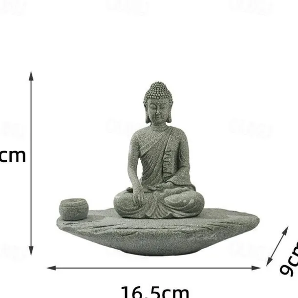 Buddha Statue - Perfect for Zen Garden, Fish Aquarium, Yoga, Bonsai & More - Spiritual Feng Shui Decoration & Lucky Tea Man Ornaments