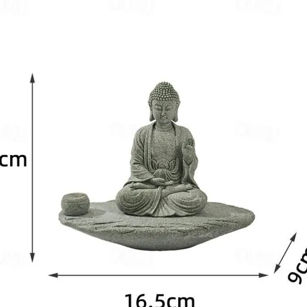 Buddha Statue - Perfect for Zen Garden, Fish Aquarium, Yoga, Bonsai & More - Spiritual Feng Shui Decoration & Lucky Tea Man Ornaments