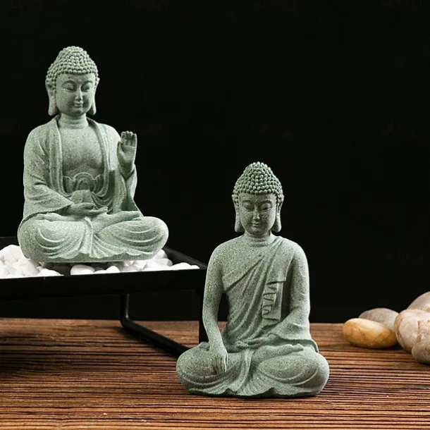 Buddha Statue - Perfect for Zen Garden, Fish Aquarium, Yoga, Bonsai & More - Spiritual Feng Shui Decoration & Lucky Tea Man Ornaments