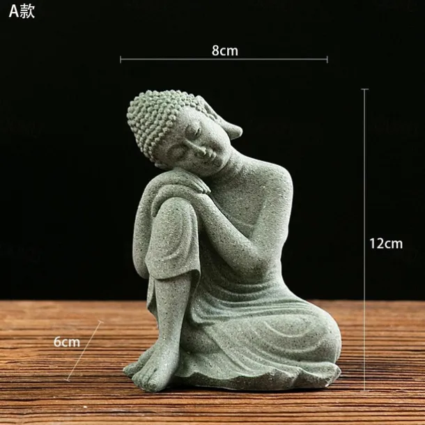 Buddha Statue - Perfect for Zen Garden, Fish Aquarium, Yoga, Bonsai & More - Spiritual Feng Shui Decoration & Lucky Tea Man Ornaments