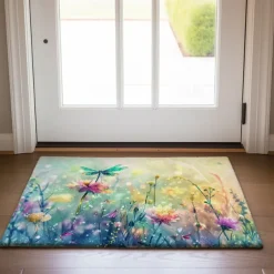 Butterfly Flowers Doormat Non-Slip Oil Proof Rug Indoor Outdoor Mat Bedroom Decor Bathroom Mat Entrance Rug Door Mat