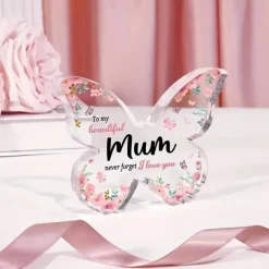 Butterfly Plaque Gifts For Mum Best Mum Birthday Gifts Christmas Or Mothers Day Gift For Mum Beautiful Butterfly-shaped Acrylic Plaque Thoughtful Mum Gifts From Daughter Son - To My Beautiful Mum For Home Room Living Room Office Decor