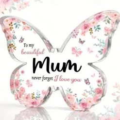 Butterfly Plaque Gifts For Mum Best Mum Birthday Gifts Christmas Or Mothers Day Gift For Mum Beautiful Butterfly-shaped Acrylic Plaque Thoughtful Mum Gifts From Daughter Son - To My Beautiful Mum For Home Room Living Room Office Decor