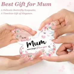 Butterfly Plaque Gifts For Mum Best Mum Birthday Gifts Christmas Or Mothers Day Gift For Mum Beautiful Butterfly-shaped Acrylic Plaque Thoughtful Mum Gifts From Daughter Son - To My Beautiful Mum For Home Room Living Room Office Decor