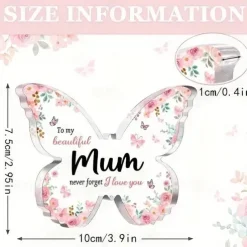 Butterfly Plaque Gifts For Mum Best Mum Birthday Gifts Christmas Or Mothers Day Gift For Mum Beautiful Butterfly-shaped Acrylic Plaque Thoughtful Mum Gifts From Daughter Son - To My Beautiful Mum For Home Room Living Room Office Decor