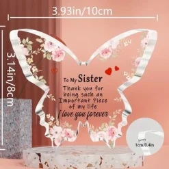 Butterfly Shaped Acrylic Decorative Plate - Perfect Gift for Grandma, Aunts, Sisters, and Mom - Ideal for Birthdays, Christmas, Mother's Day, and Thanksgiving