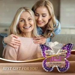 Butterfly Shaped Acrylic Decorative Plate - Perfect Gift for Grandma, Aunts, Sisters, and Mom - Ideal for Birthdays, Christmas, Mother's Day, and Thanksgiving