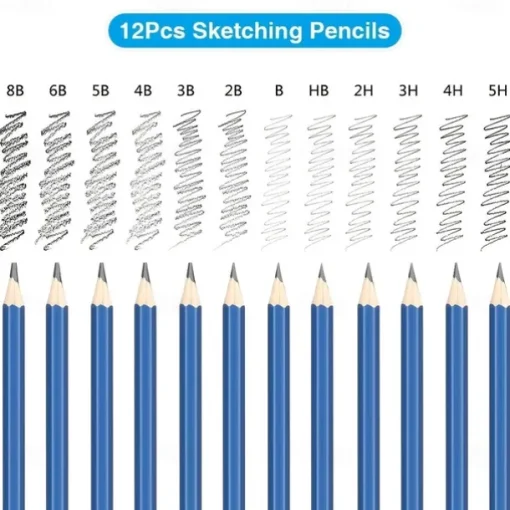 Bview Art 32 Pack Drawing Pencils Set Professional Drawing Art Kit With Sketch Pencils Graphite Charcoal Sticks In Portable Case Drawing Supplies For Students Adults Artists