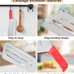 Cabbage Shredder for Coleslaw Sauerkraut cabbage slicer Cutter Chopper kitchen Knife Cabbage Peeler Lettuce Shredder lettuce Knife Cabbages Graters for Kitchen Fruit Vegetable Slicer Mandoline Slicers