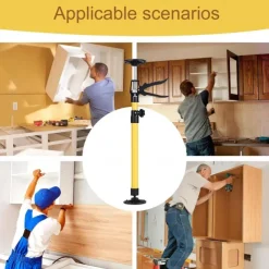 Cabinet Jack Support Pole Quick Adjustable Support Pole Telescopic Steel Rod for Drywall, Cabinets, Crown Moldings, and More - Expands from 45.3 to 114.7 Inches