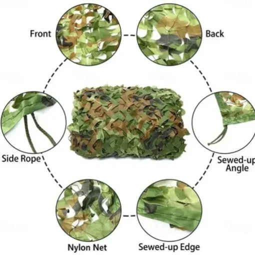 Camouflage Net Sunshade Net 150D Oxford Fabric Camo Net for Outdoor - Lightweight, Durable, Perfect Sunshade, Home Decoration, Easy Setup, Ideal for Paintball, Bird Watching, Camping