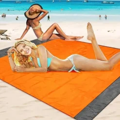 Camping Mat Waterproof Pocket Beach Blanket Outdoor Grounding Mat Mattress Picnic Pocket Carpet Rug Sand Beach Mat Portable Folding Lightweight Sleeping Bed Pad