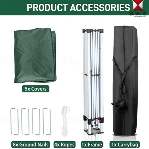 Canopy Tent with Waterproof Commercial Instant Gazebo Tent, Outdoor Canopy Tent, Party Tent for Parties/exhibitions/picnics with Carry Bag