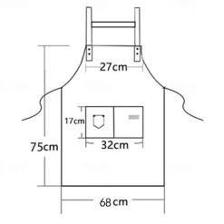 Canvas Waterproof and Oil Proof Apron Western Restaurant Hot Pot Restaurant Milk Tea Caf Waiter Kitchen Apron