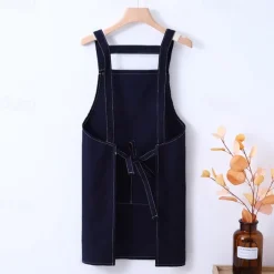 Canvas Waterproof and Oil Proof Apron Western Restaurant Hot Pot Restaurant Milk Tea Caf Waiter Kitchen Apron