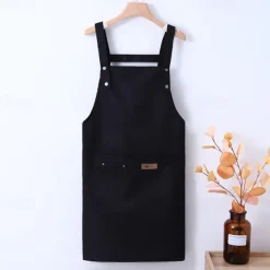 Canvas Waterproof and Oil Proof Apron Western Restaurant Hot Pot Restaurant Milk Tea Caf Waiter Kitchen Apron