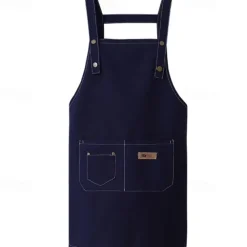 Canvas Waterproof and Oil Proof Apron Western Restaurant Hot Pot Restaurant Milk Tea Caf Waiter Kitchen Apron