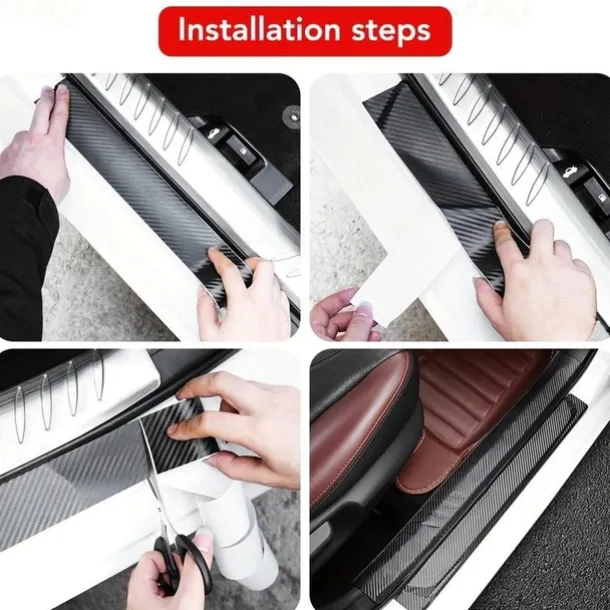 Car Decoration Car Stickers, Scratch Cover Car Body Carbon Fiber Stickers, Multifunctional Waterproof Stereo Stickers