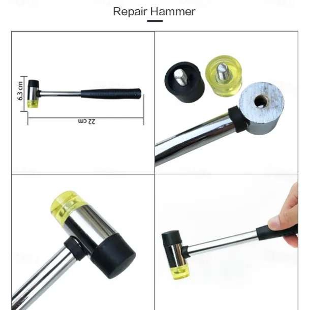 Car Dent Puller Kit – Paintless Dent Repair Tool, Body Dent Removal Kit with Puller Tabs, Mats for Minor Auto Damage Fix