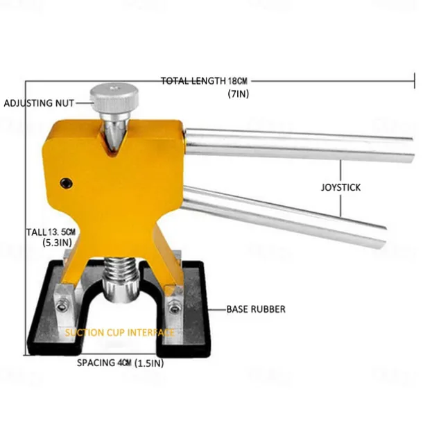 Car Dent Puller Kit – Paintless Dent Repair Tool, Body Dent Removal Kit with Puller Tabs, Mats for Minor Auto Damage Fix