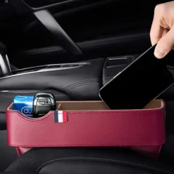 Car Seat Gap Storage Filler Organizer, Car Organizer Front Seat, Pack Auto Console Side Storage Box with Cup Holders,Car Organizers and Storage for Holding Phone, Sunglasses, Wallet Car Accessories