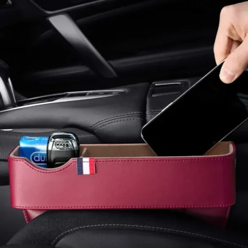 Car Seat Gap Storage Filler Organizer, Car Organizer Front Seat, Pack Auto Console Side Storage Box with Cup Holders,Car Organizers and Storage for Holding Phone, Sunglasses, Wallet Car Accessories