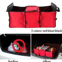 Car Trunk Storage Box Foldable Anti-slip Car Storage Box Toy Food Storage Bag Car Organize Car Accessories