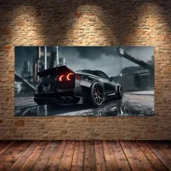 Car Wall Art Picture GTR R34 VS Supra Vehicle Modern Canvas Painting Poster and Print for Living Room Bedroom Home Decor