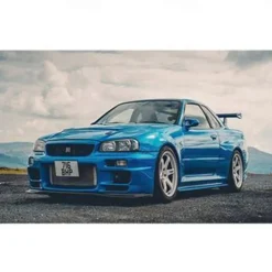 Car Wall Art Picture GTR R34 VS Supra Vehicle Modern Canvas Painting Poster and Print for Living Room Bedroom Home Decor