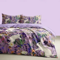 Cartoon Summer Flowers Animals Thickened Brushed Fabric Double Bed Duvet Cover Cozy Flower Bed Set 2-piece Set 3-piece Set Light and Soft Short Plush