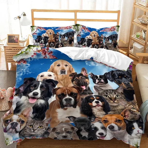 Cartoon Unicorn Pattern print Print Duvet Cover Bedding Sets Comforter Cover with 1 print Print Duvet Cover or Coverlet，2 Pillowcases for Double/Queen/King