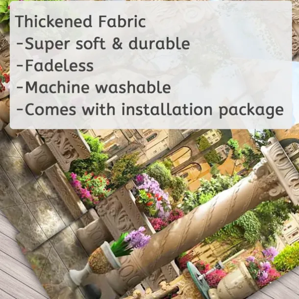 Castle Garden Scenery Tapestry Art Decoration Curtain Hanging Family Bedroom Living Room Decoration