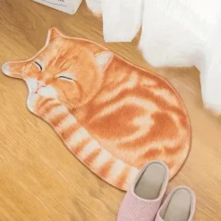 Cats Irregular Doormat Kitchen Mat Floor Mat Non-Slip Area Rug Oil Proof Rug Indoor Outdoor Mat Bedroom Decor Bathroom Mat Entrance Rug