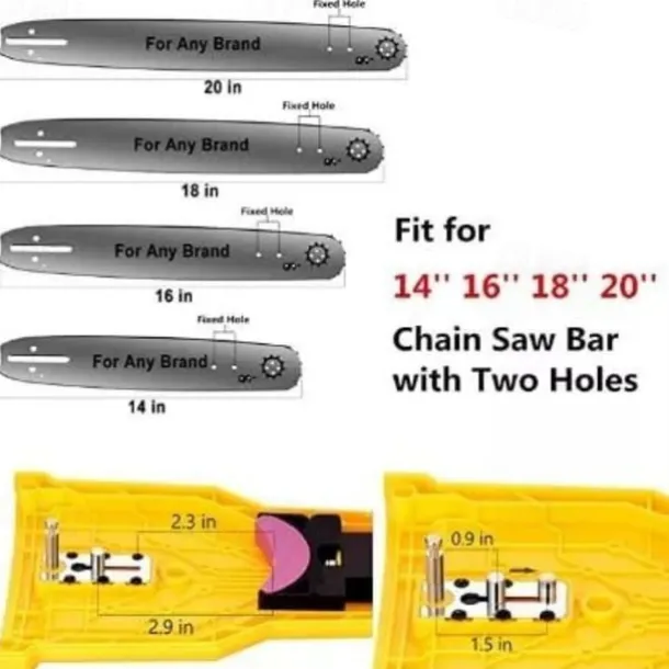 Chainsaw Teeth Sharpener, Universal Chain Saw Blade Sharpener, Fast Working Chainsaw Sharpening Tool, Portable Chain Saw Sharpener Kit for 12"-22" Chain Saws