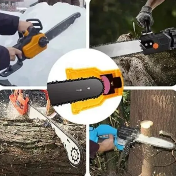 Chainsaw Teeth Sharpener, Universal Chain Saw Blade Sharpener, Fast Working Chainsaw Sharpening Tool, Portable Chain Saw Sharpener Kit for 12"-22" Chain Saws