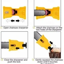 Chainsaw Teeth Sharpener, Universal Chain Saw Blade Sharpener, Fast Working Chainsaw Sharpening Tool, Portable Chain Saw Sharpener Kit for 12