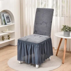 Chair Cover with Skirt Hem Elegant and Stylish Design Soft and Durable Fabric Perfect for Dining Room or Special Occasions Provides Full Chair Protection Easy to Install and Machine Washable