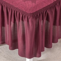Chair Cover with Skirt Hem Elegant and Stylish Design Soft and Durable Fabric Perfect for Dining Room or Special Occasions Provides Full Chair Protection Easy to Install and Machine Washable