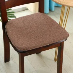 Chair Cushion Dining Chair Seat Pad Non Slip Memory Foam Chair Pad with Ties Non Skid Rubber Back U-Shaped Seat Cover