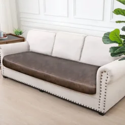 Chaise Lounge 3-Seat Cover Faux Leather Hot Stamping Embossed Slipcovers