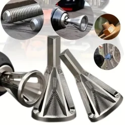 Chamfering Tool, Chuck Drill Tool, Metal Deburring External Chamfering Tool, Grinding Angle Trimming, Suitable For Various Chuck Electric Drilling Tools